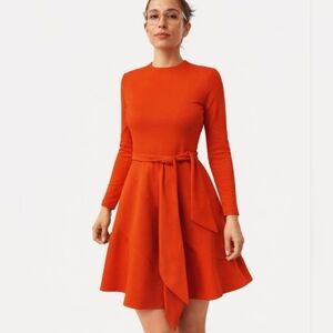 Vintage Miss Sun Valley Red Orange Asymmetrical Panel Dress – 1960s / 1970s